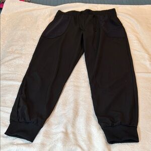 Black Casual Drawstring Jogger Pants